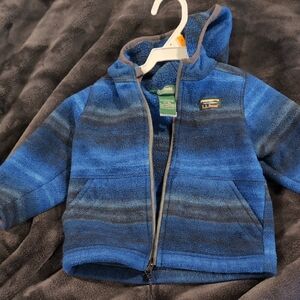 L.L. Bean Kids Striped Blue Hoodie